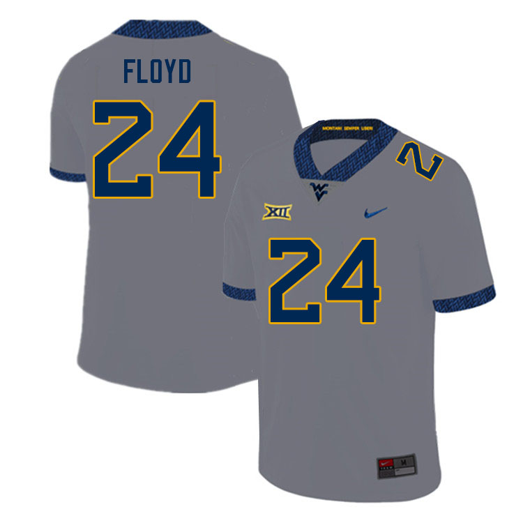 Men #24 Marcis Floyd West Virginia Mountaineers College Football Jerseys Sale-Gray